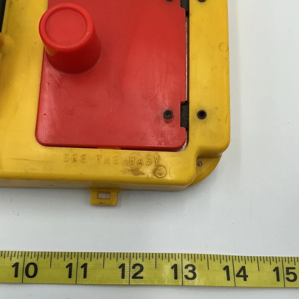 Vintage Kohner Busy Box No 505 Yellow Plastic Activity Center Baby Toy 1960s USA